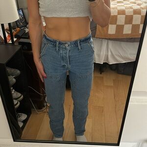 Abercrombie Curve Love High Rise Dad Carpenter Jean